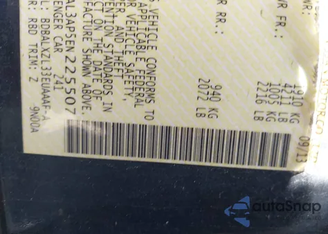 2014 Nissan Altima 2.5 Sl z USA, uszkodzony, nr VIN 1N4AL3AP5EN225507